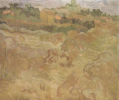 Vincent Van Gogh Wheat Fields with Auvers in the Background (nn04) France oil painting art
